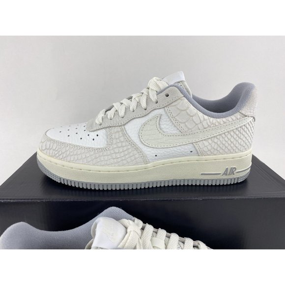 Nike Air Force 1 07 White Python Women's Sneakers Shoes Grey Snake DX2678 100 - Picture 5 of 12